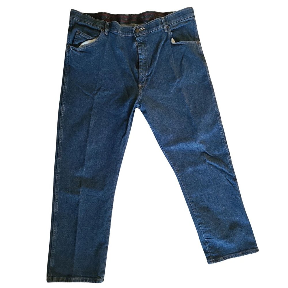 Wrangler Comfort Flex Solutions Waistband Regular Fit Blue Jean Size 40 x 29
